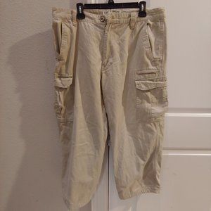 Plugg 002 Cargo Pants Mens 36x30 Baggy Wide Leg Khaki